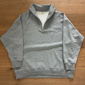 Brunette The Label Not Your Boyfriend’s 1/2 Zip Terry - Size XS/S - NWOT - Gray